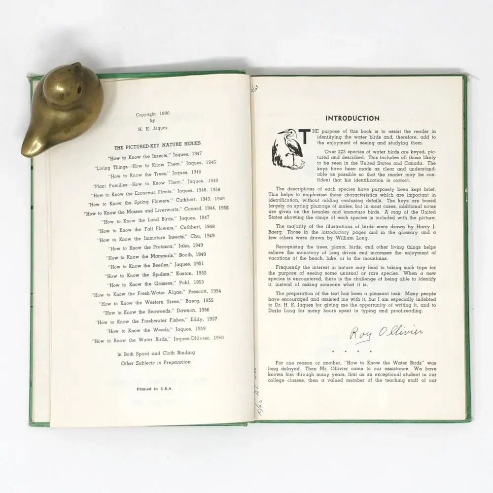 Title: How to Know Water Birds 1960 Vintage HC Pictured-Key Nature Series